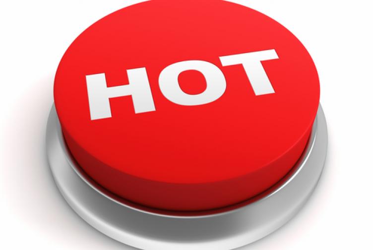 Hot button. Credit: Shutterstock/mstanley Hot button